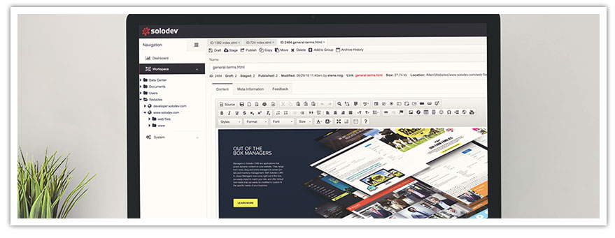 Request a Demo of Solodev CMS