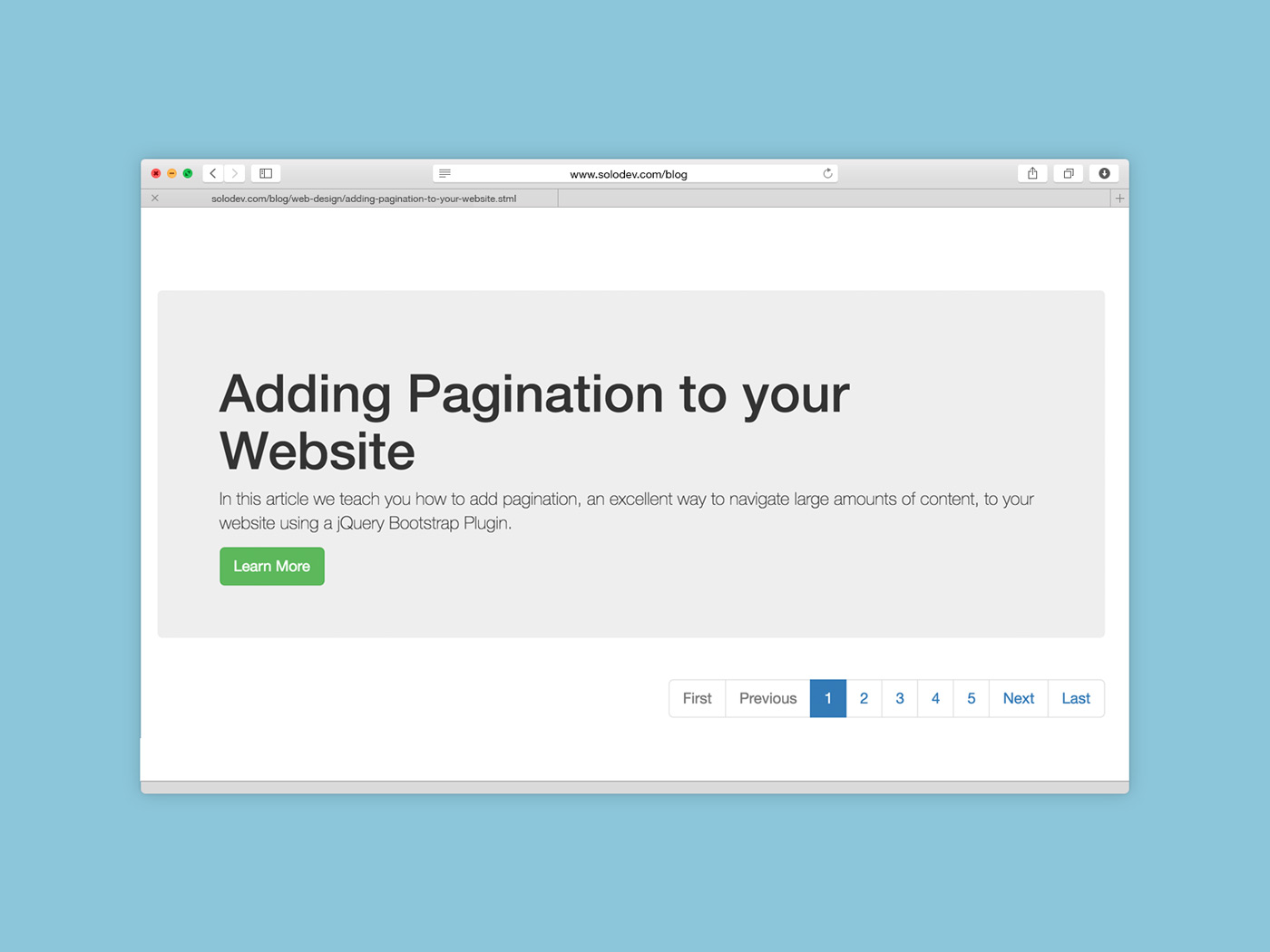 Add Pagination to Your Website Using jQuery Bootstrap