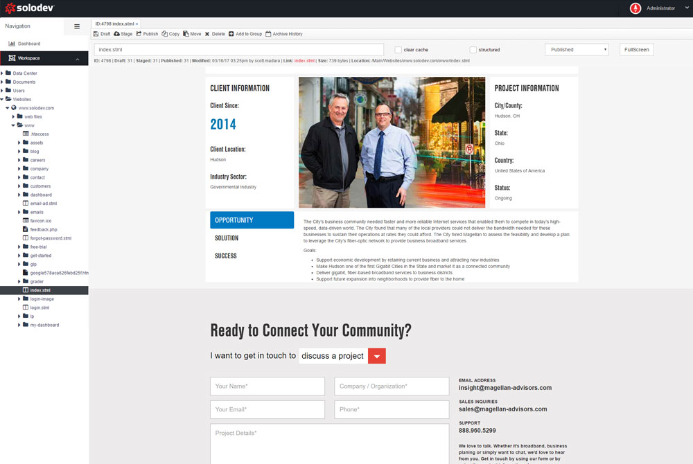 Web experience management